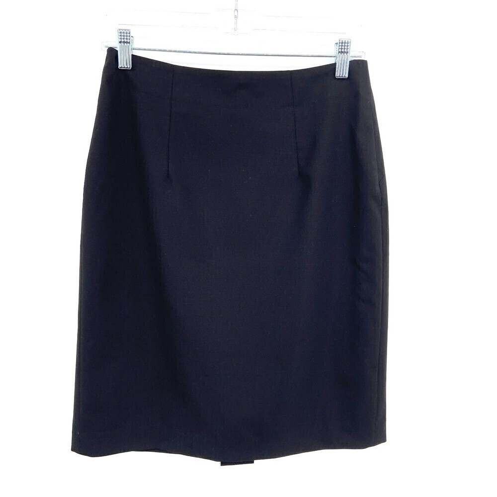 BANANA REPUBLIC Black Wool Blend Straight Pencil Skirt Business Casual Size 4